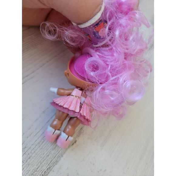 Mini pink hair pop star as is doll‎ girl toy figure flower accessory - Picture 5 of 5
